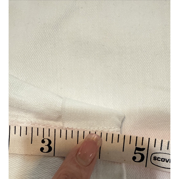 Tommy Hilfiger Shorts Womens 14 White Denim Rolled Cuff 4.5 Inch Inseam - Picture 12 of 16